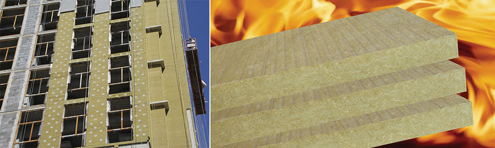 華能中天外墻巖棉板施工現(xiàn)場