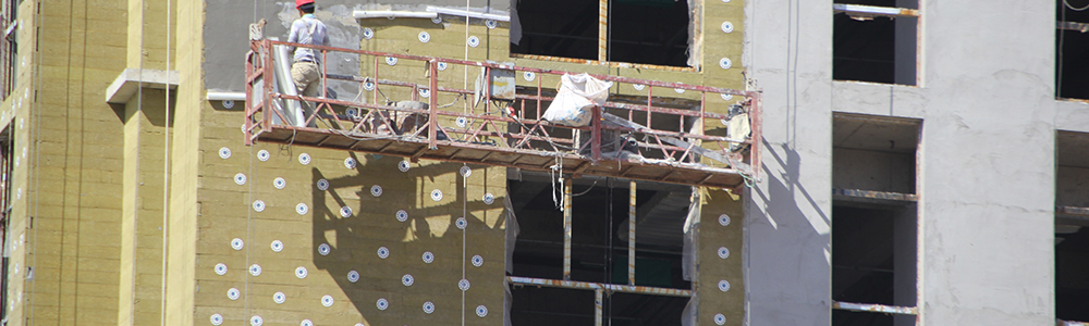 華能中天外墻巖棉施工現(xiàn)場(chǎng)